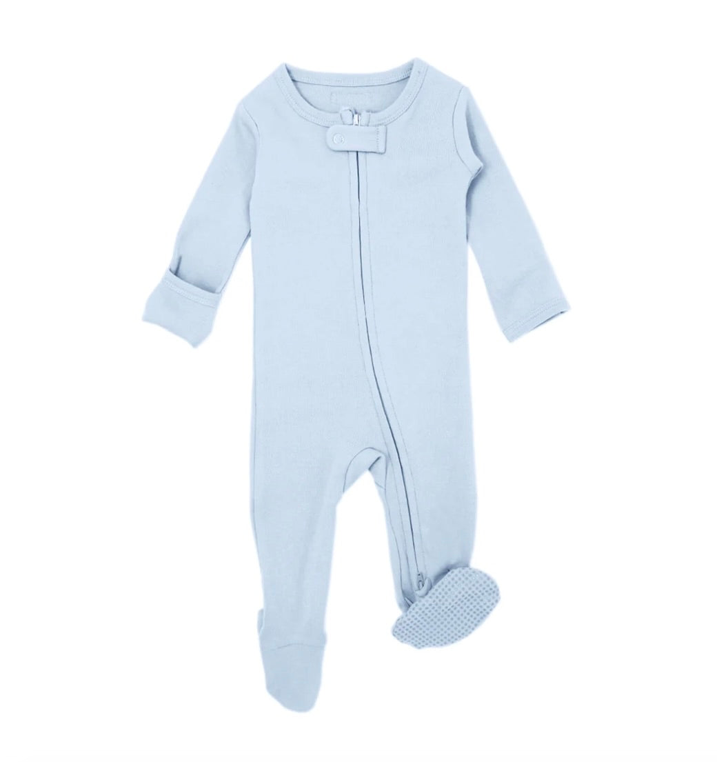 Organic Sleep & Play Footed One-Piece, Blue Moon