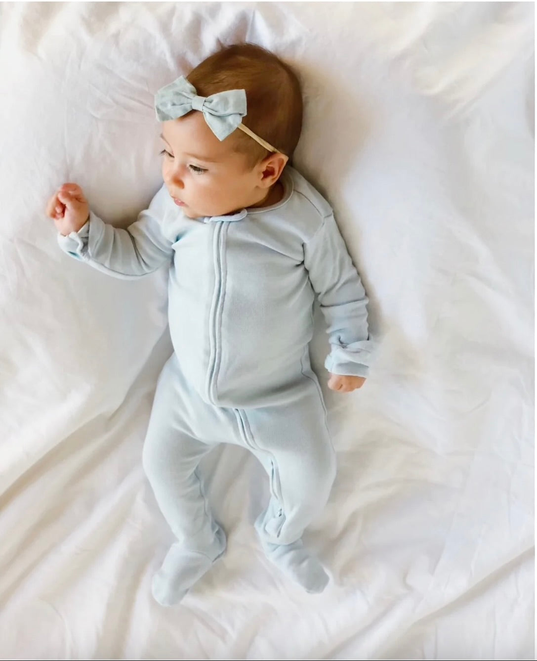 Organic Sleep & Play Footed One-Piece, Blue Moon