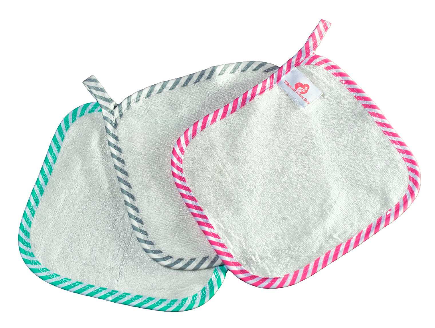 Organic Face and Body Washcloth Set-Pink, 6 Pack