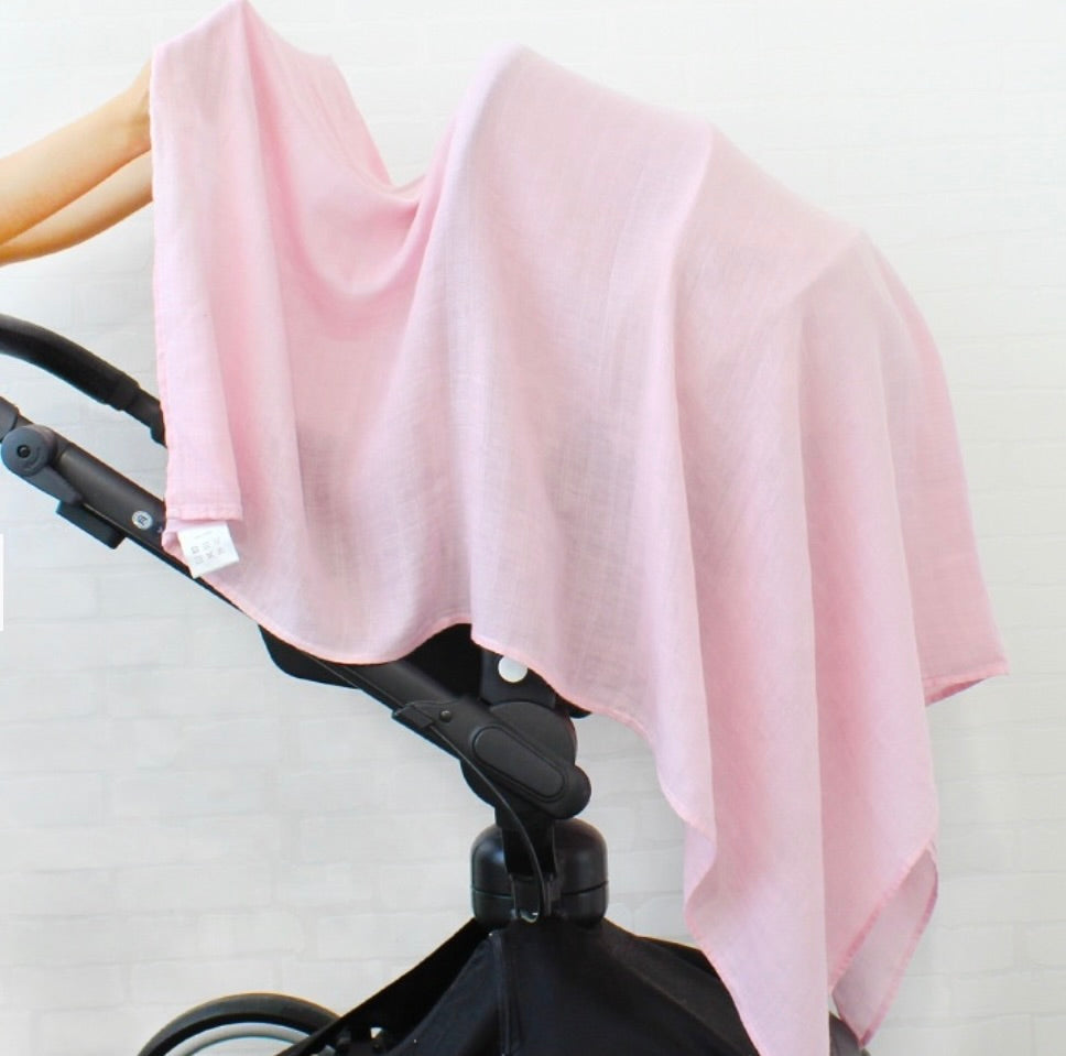 Pink Willow Bamboo Cotton Muslin Baby Swaddle Blanket