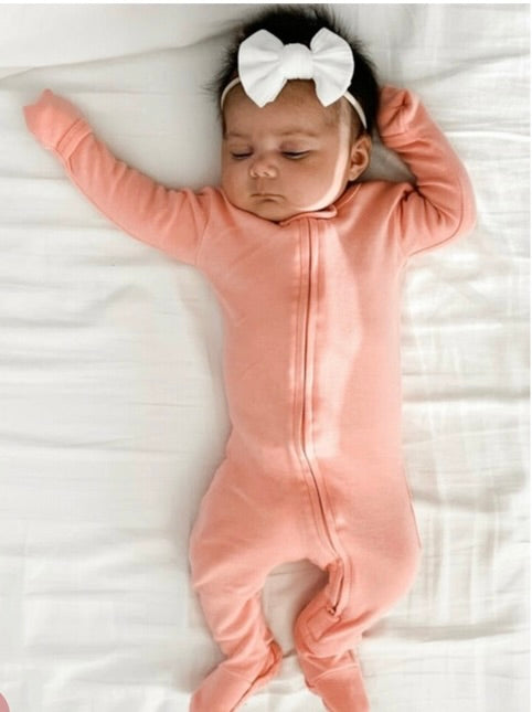 Organic Sleep & Play Footed One-Piece, Apricot