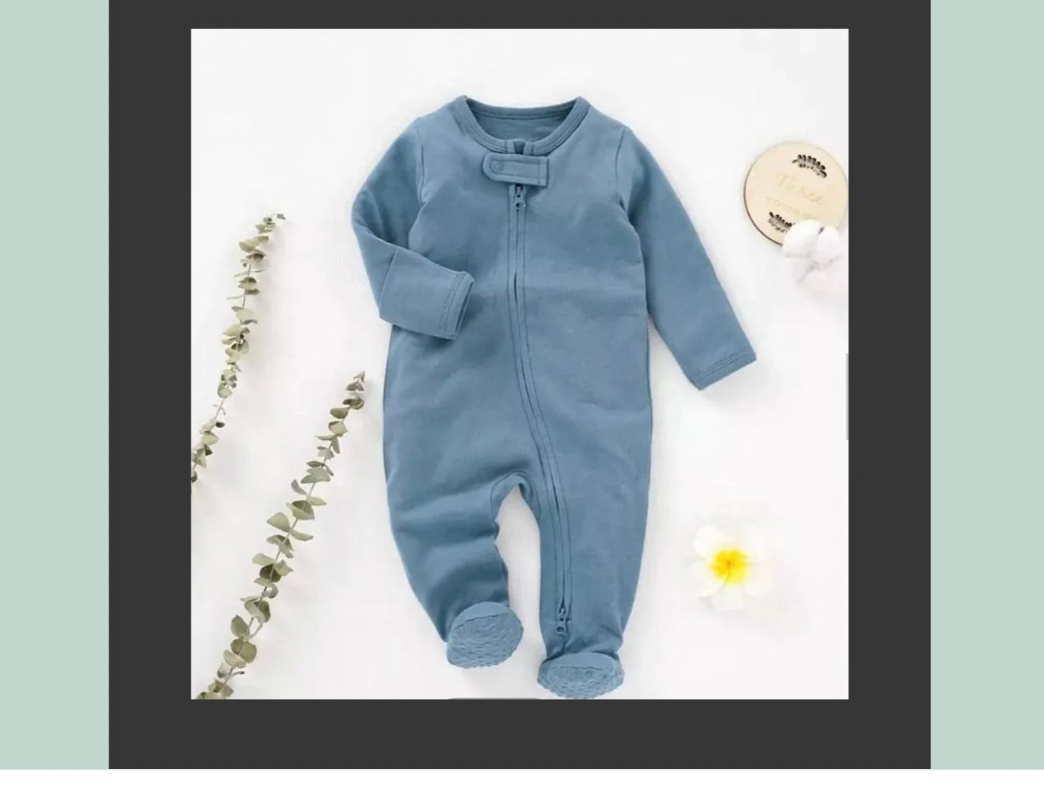 Organic Sleep & Play Footed One-Piece, Denim Blue