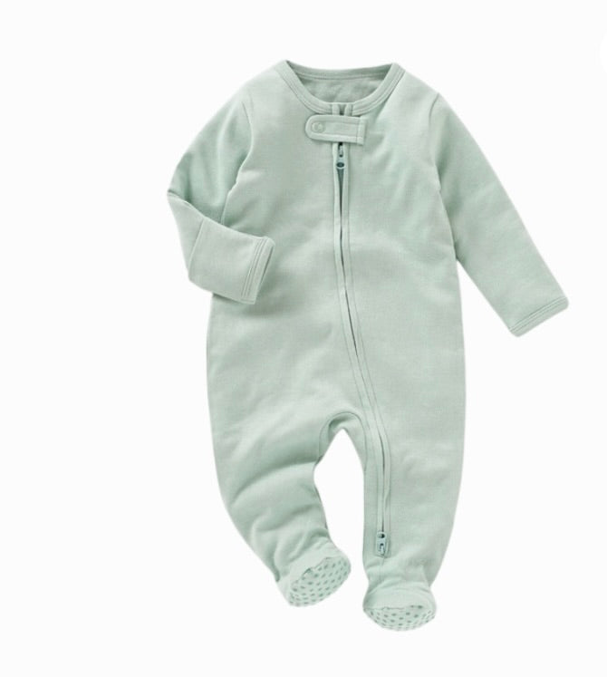 Organic Sleep & Play Footed One-Piece, Sage Green