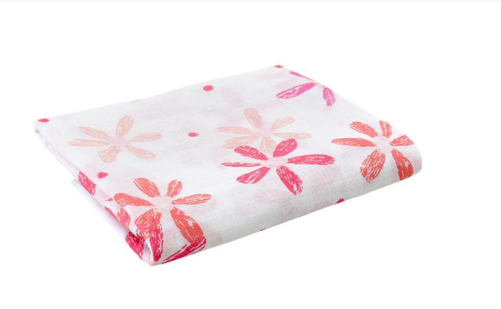 Cotton Muslin Swaddle Blanket 3 Pack - Rose Petal