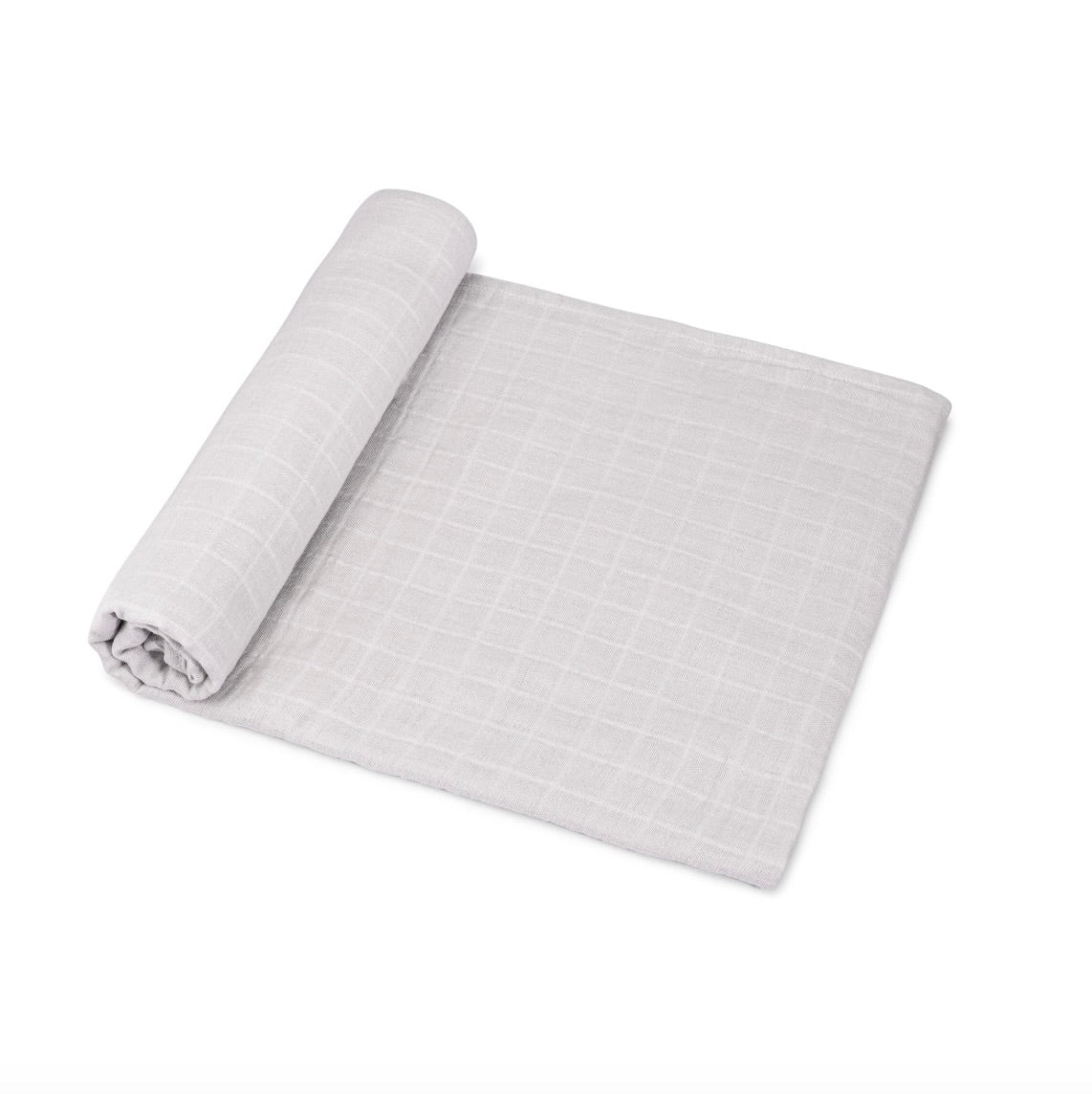 Pebble Grey Bamboo Cotton Muslin Baby Swaddle Blanket