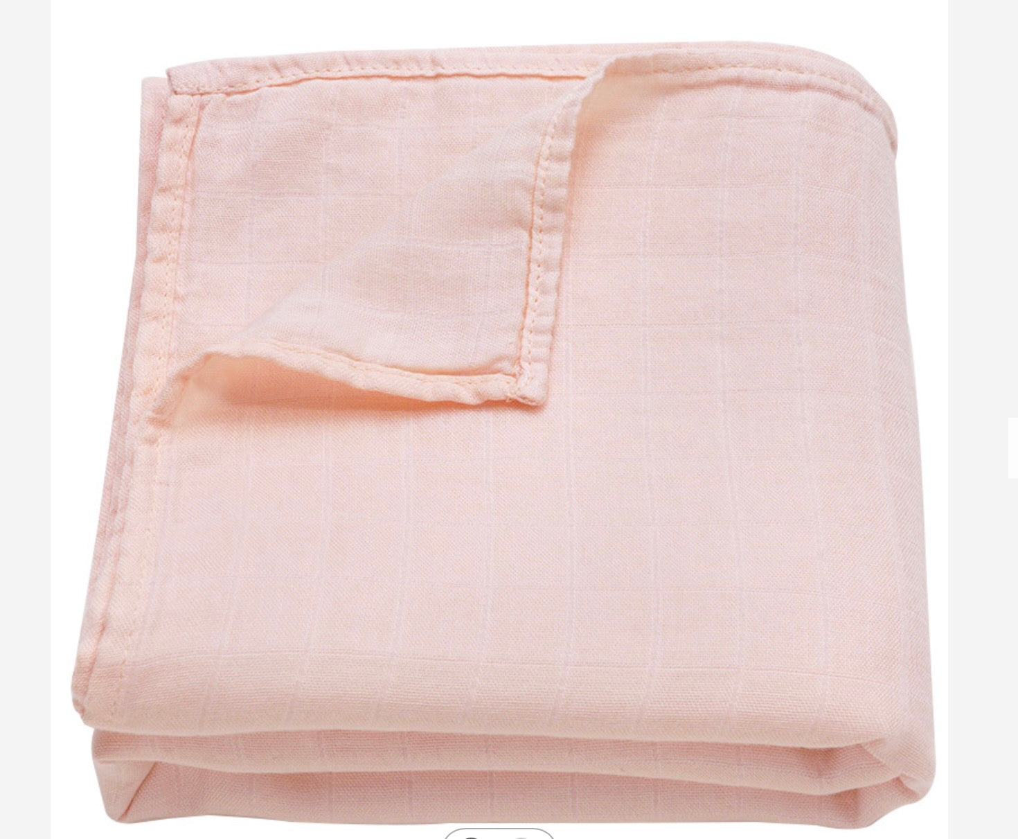 Soft Peach Cotton Muslin Swaddle Blanket | Willow and Willard Baby