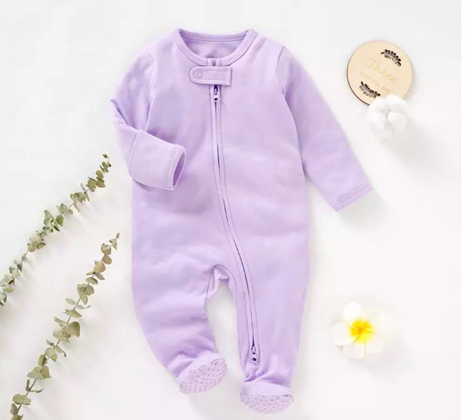 Organic Sleep & Play Footed One-Piece, Lavender